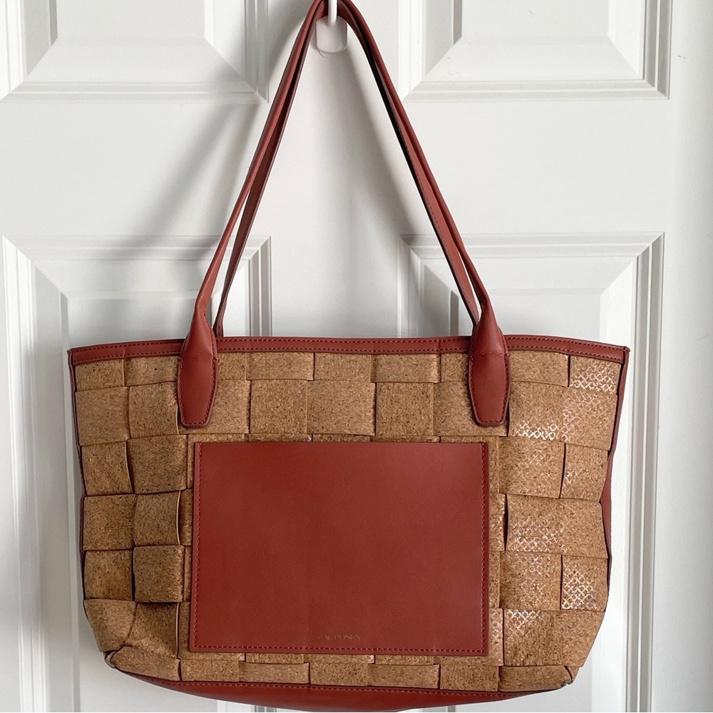 Zac Posen Woven Leather Tote Bag